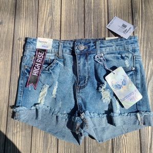 Harmony Havoc High RiseDistressed Denim Shorts